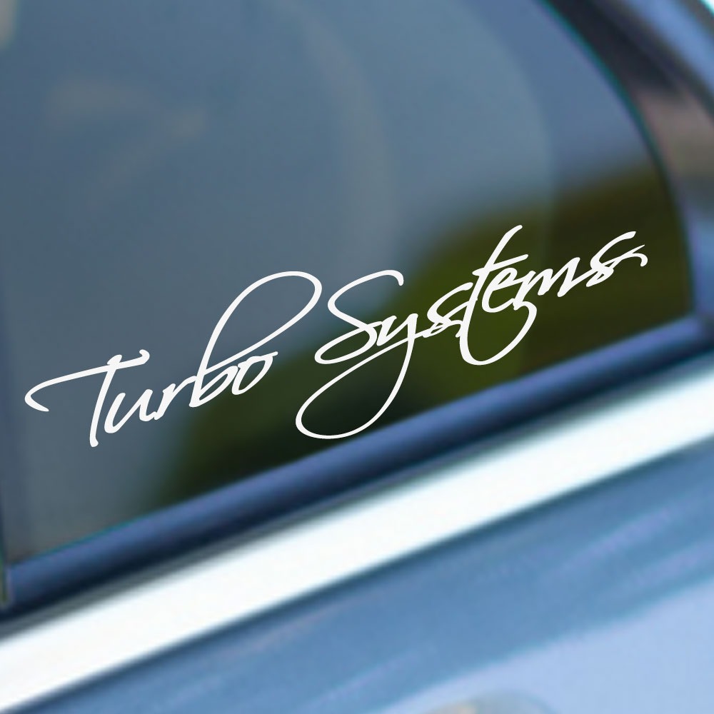 어른킹 터보 시스템 Turbo Systems 포인트 컬러 레터링 데칼 스티커 드레스업 익스테리어 카스티커