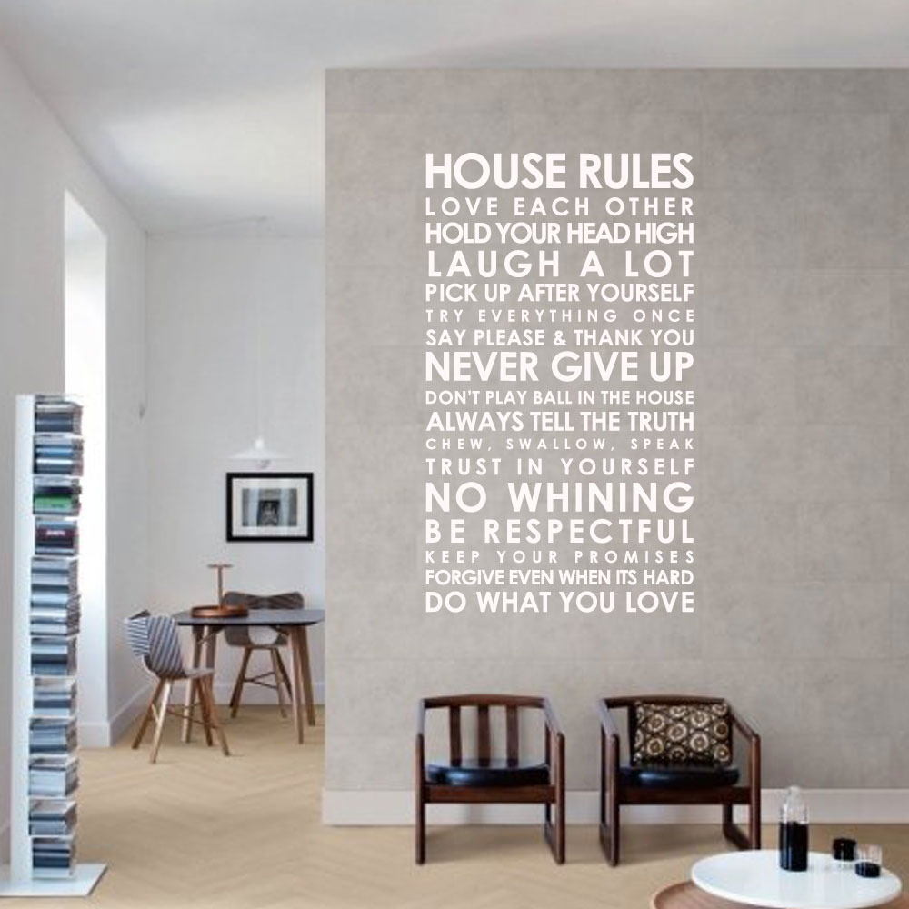 어른킹 하우스룰 인테리어 포인트 데코 스티커 A타입 집안규칙 명언 홈 거실 방 벽 월 신혼집 게스트 하우스
