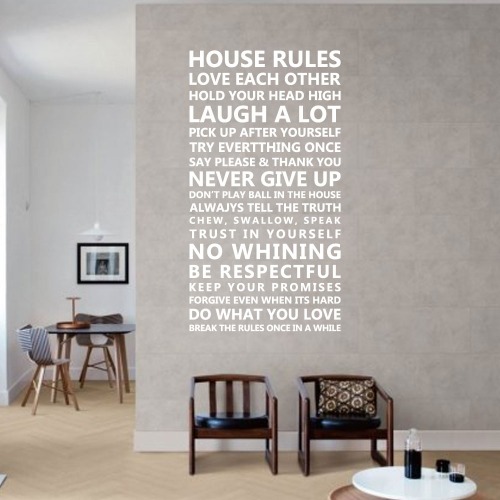 어른킹 하우스룰 인테리어 포인트 데코 스티커 B타입 집안규칙 명언 홈 거실 방 벽 월 신혼집 게스트 하우스
