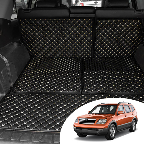 모하비 7인승 카이만 퀄팅 레더 트렁크 매트 방수기능 오염방지 간편세척 캠핑 차박 자동차용품