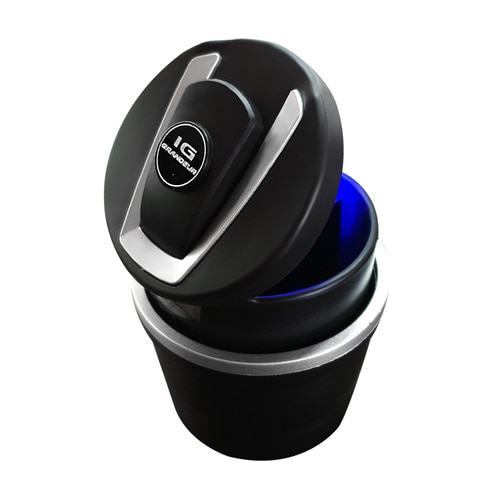그랜져IG 차량용 휴대용 로고 LED 재떨이 K591 흡연자 편의용품 안전운전 인테리어 자동차 실내용품