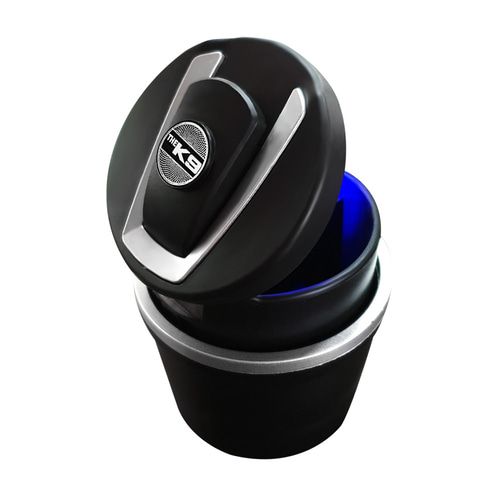K9 차량용 휴대용 로고 LED 재떨이 K592 흡연자 편의용품 안전운전 인테리어 자동차 실내용품