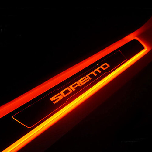 카이만 올뉴쏘렌토 스마트 LED 도어스커프 몰딩 스크래치 흠집 방지 자동차 익스테리어용품
