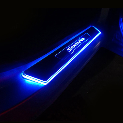 카이만 싼타페DM  스마트 LED 도어스커프 몰딩 스크래치 흠집 방지 자동차 익스테리어용품