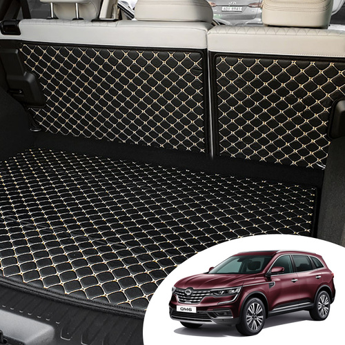 더뉴QM6 카이만 퀄팅 레더 트렁크 매트 방수기능 오염방지 간편세척 캠핑 차박 자동차용품