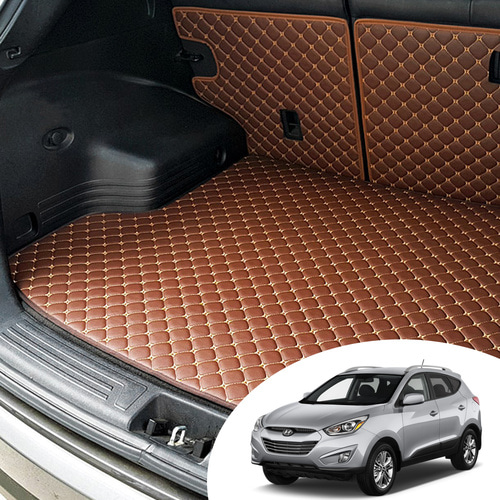 카이만 투싼ix 퀄팅 레더 트렁크 매트 방수기능 오염방지 간편세척 캠핑 차박 자동차용품